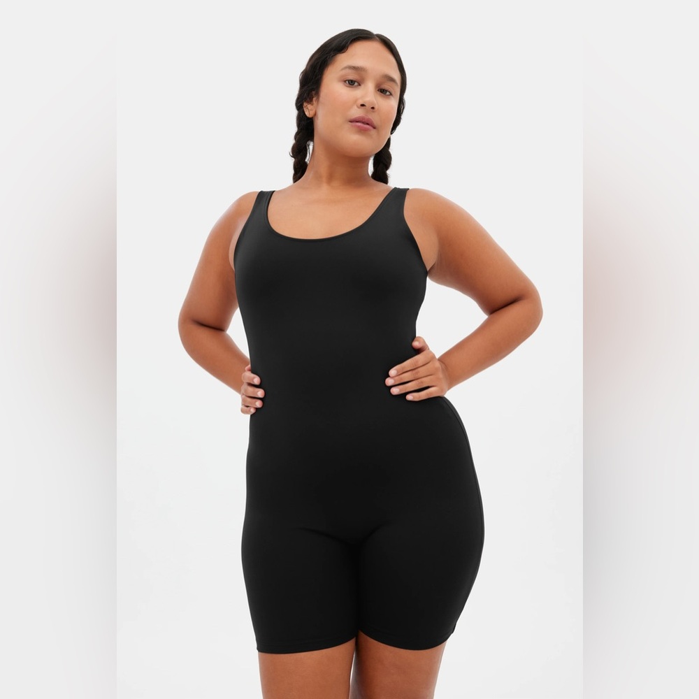 Girlfriend Collective Skyline Bike Unitard - Black XL